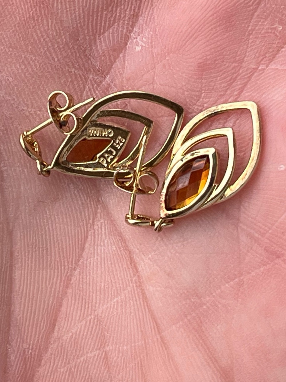 Natural Citrine .925 Earrings - Picture 3 of 6